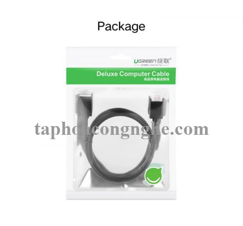 Ugreen 10140 0.5M màu Đen Cáp tín hiệu HDMI nối dài hỗ trợ 4K x 2K HD107 30010140